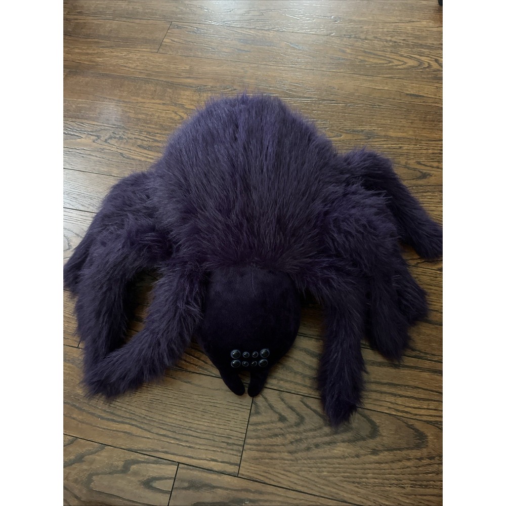 Spirit Halloween Plush Spider Tarantula Furry Purple Spider Plush Spider 30" Wid